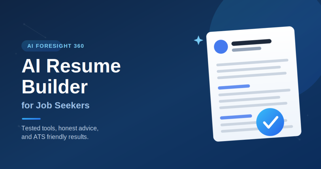Job seeker using an AI resume builder to create an ATS friendly CV