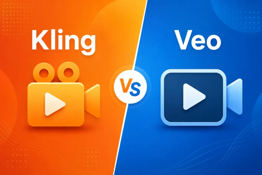 Kling 3.0 vs Veo 3.1 AI video generator comparison graphic