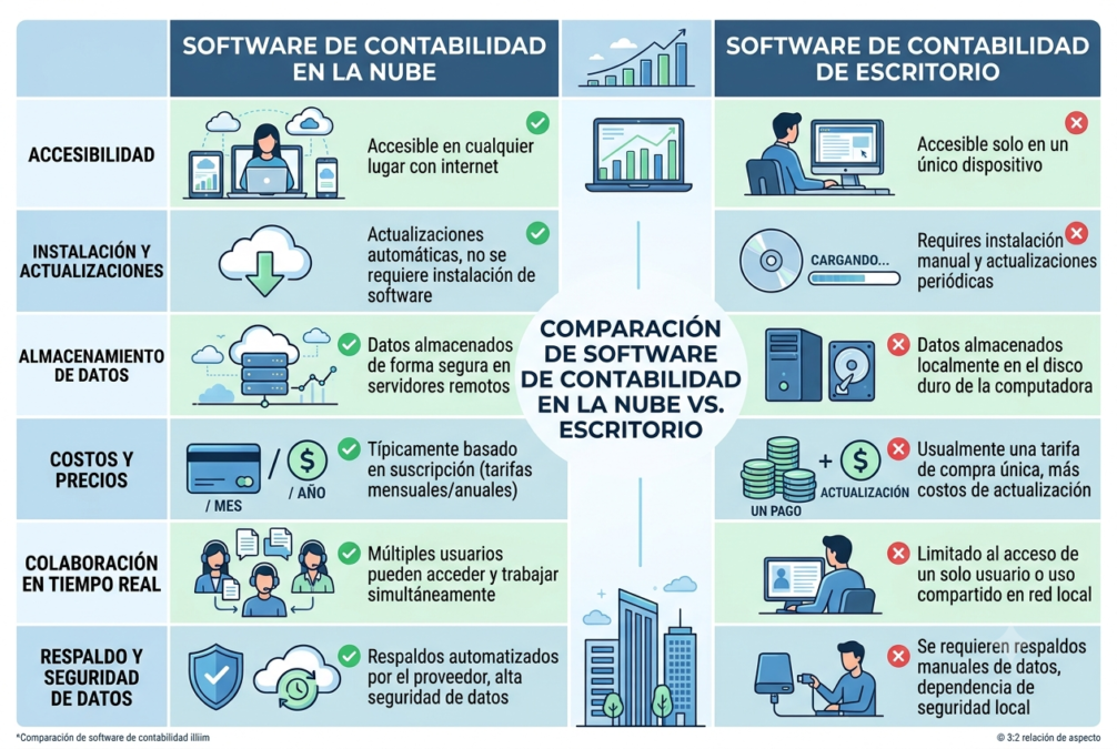 The same comparison infographic translated to Spanish with layout preserved